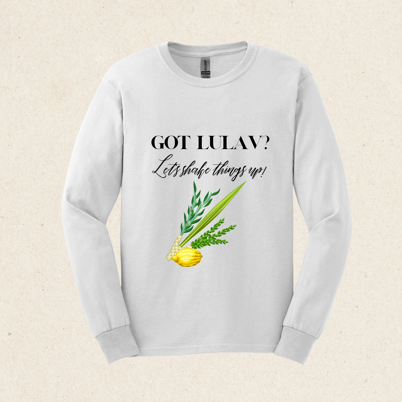 Got Lulav? Let's Shake Things Up -  Ultra Cotton Long Sleeve Tee - Sukkot Collection - The Gifted Jew