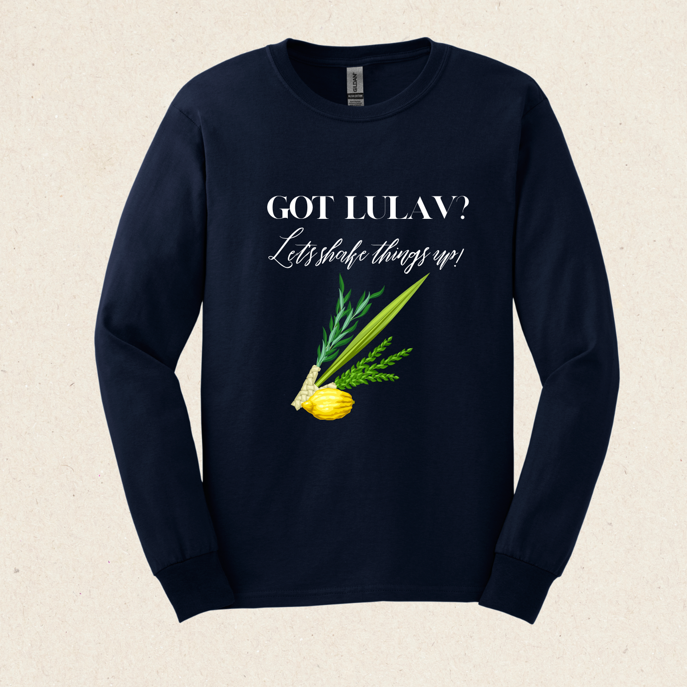 Got Lulav? Let's Shake Things Up -  Ultra Cotton Long Sleeve Tee - Sukkot Collection - The Gifted Jew