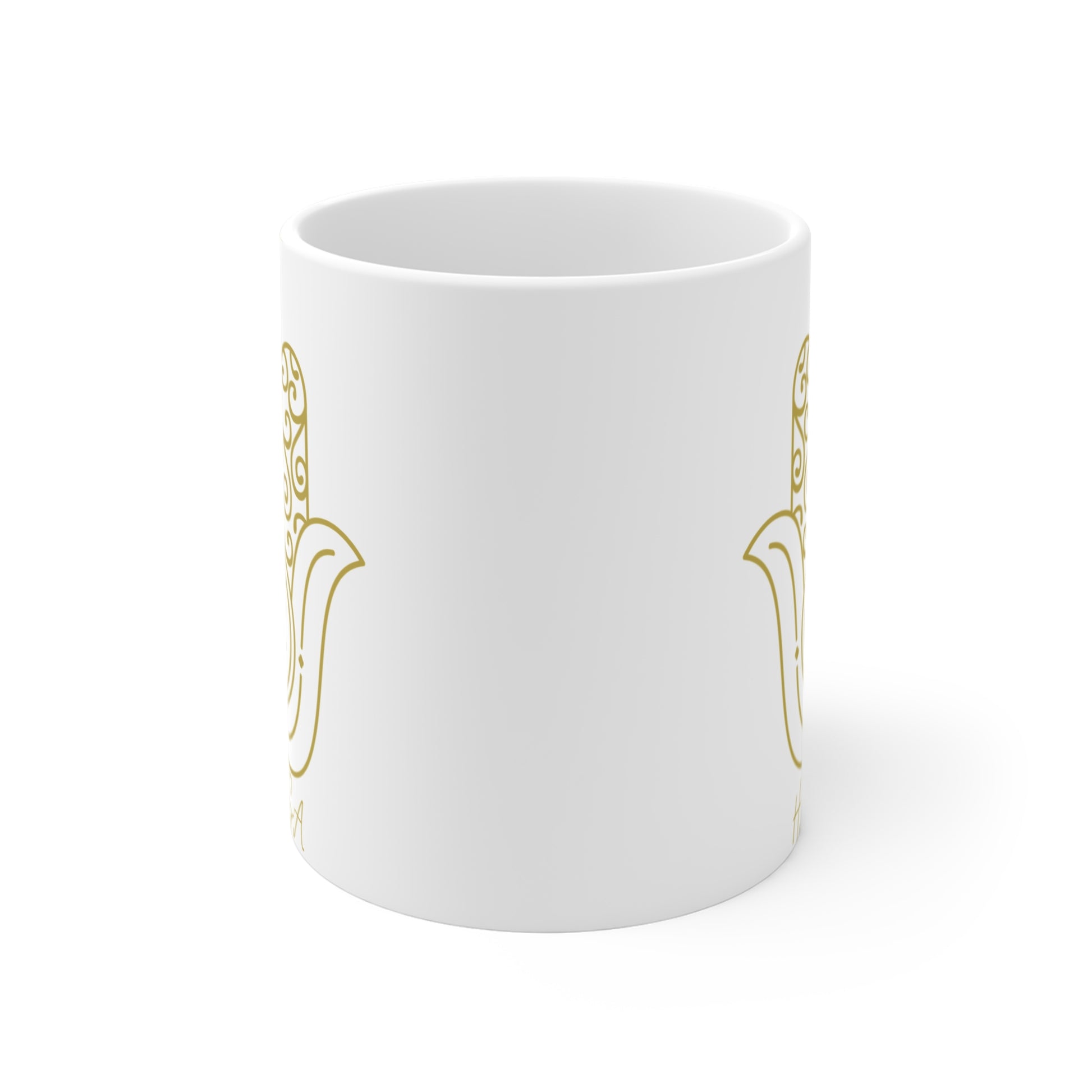 Hamsa Gold Mug 11oz - The Gifted Jew