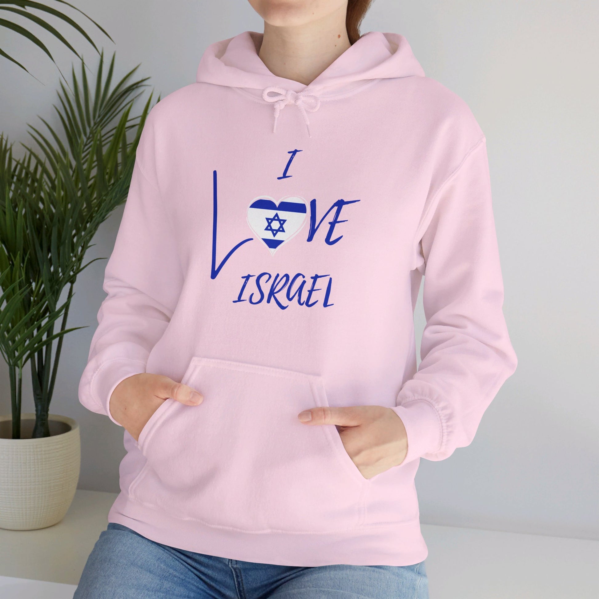 I Love Israel - Unisex Heavy Blend™ Hooded Sweatshirt - Israel Collection - The Gifted Jew