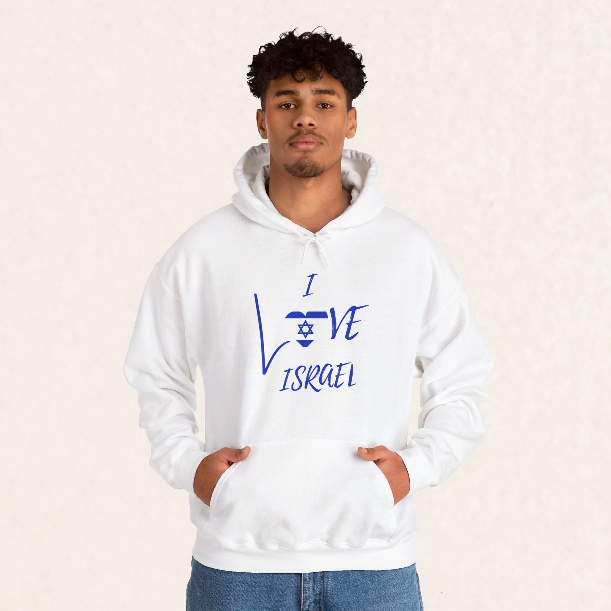 I Love Israel - Unisex Heavy Blend™ Hooded Sweatshirt - Israel Collection - The Gifted Jew