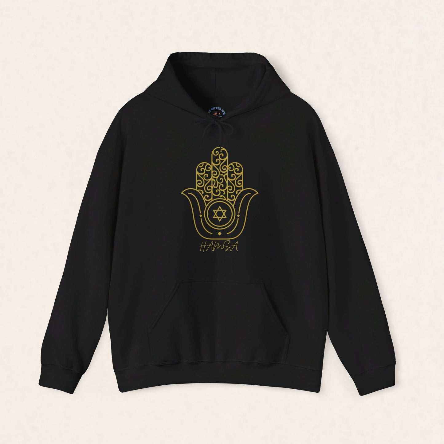 Hamsa Gold - Unisex Heavy Blend™ Hooded Sweatshirt - Israel Collection - The Gifted Jew