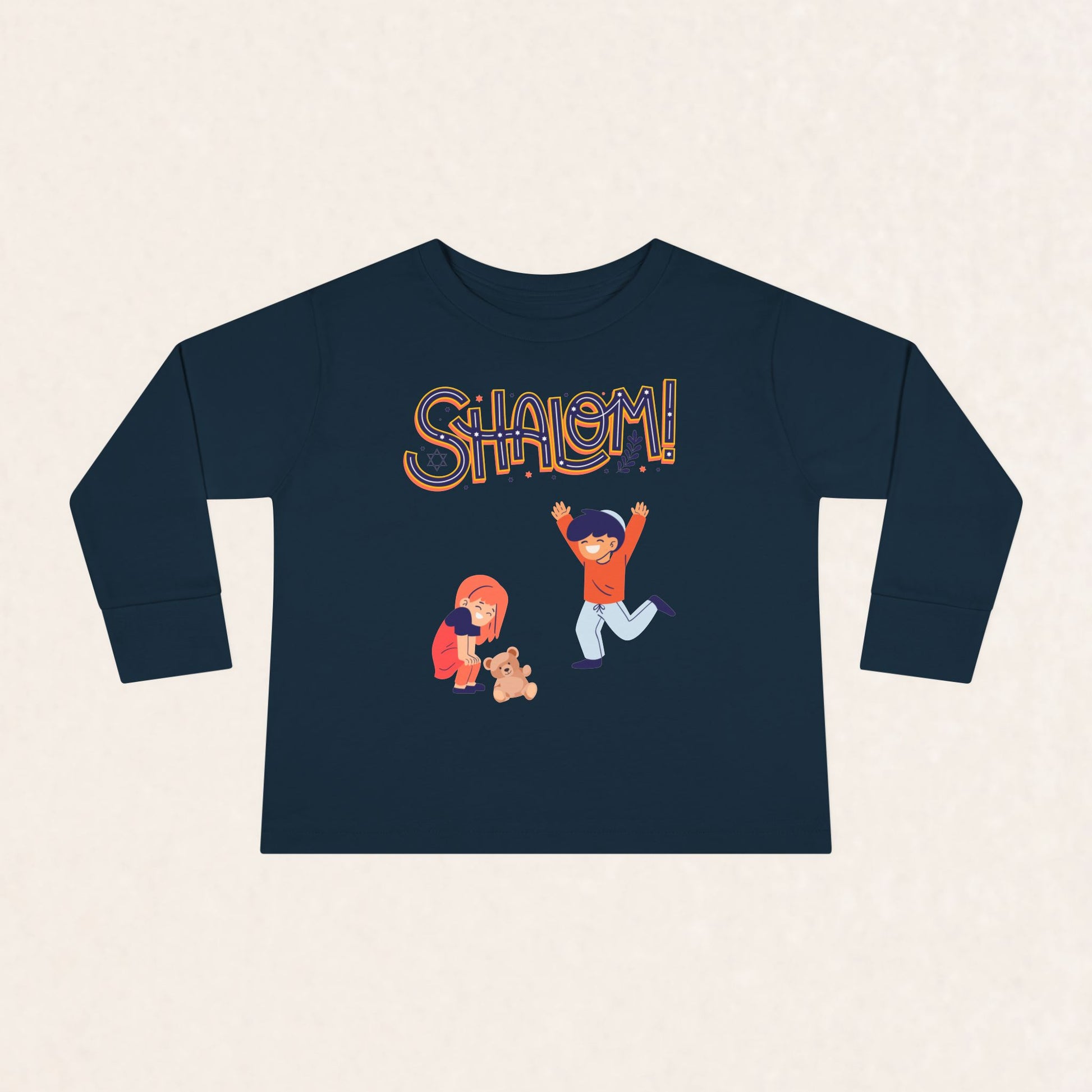 Shalom! - Toddler Long Sleeve Tee - Toddler Collection - The Gifted Jew