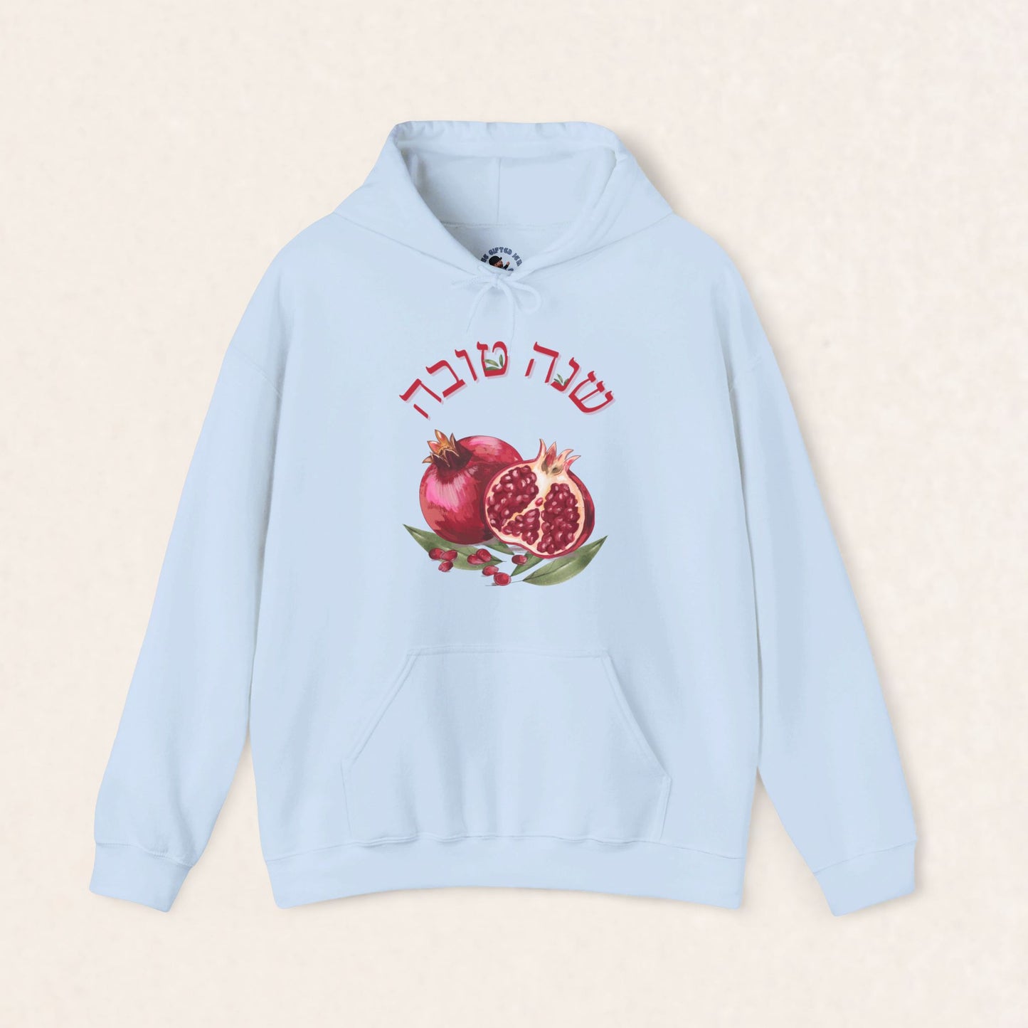 Shana Tova - Pomegranate  - Unisex Heavy Blend™ Hooded Sweatshirt - Rosh HaShana Collection - The Gifted Jew