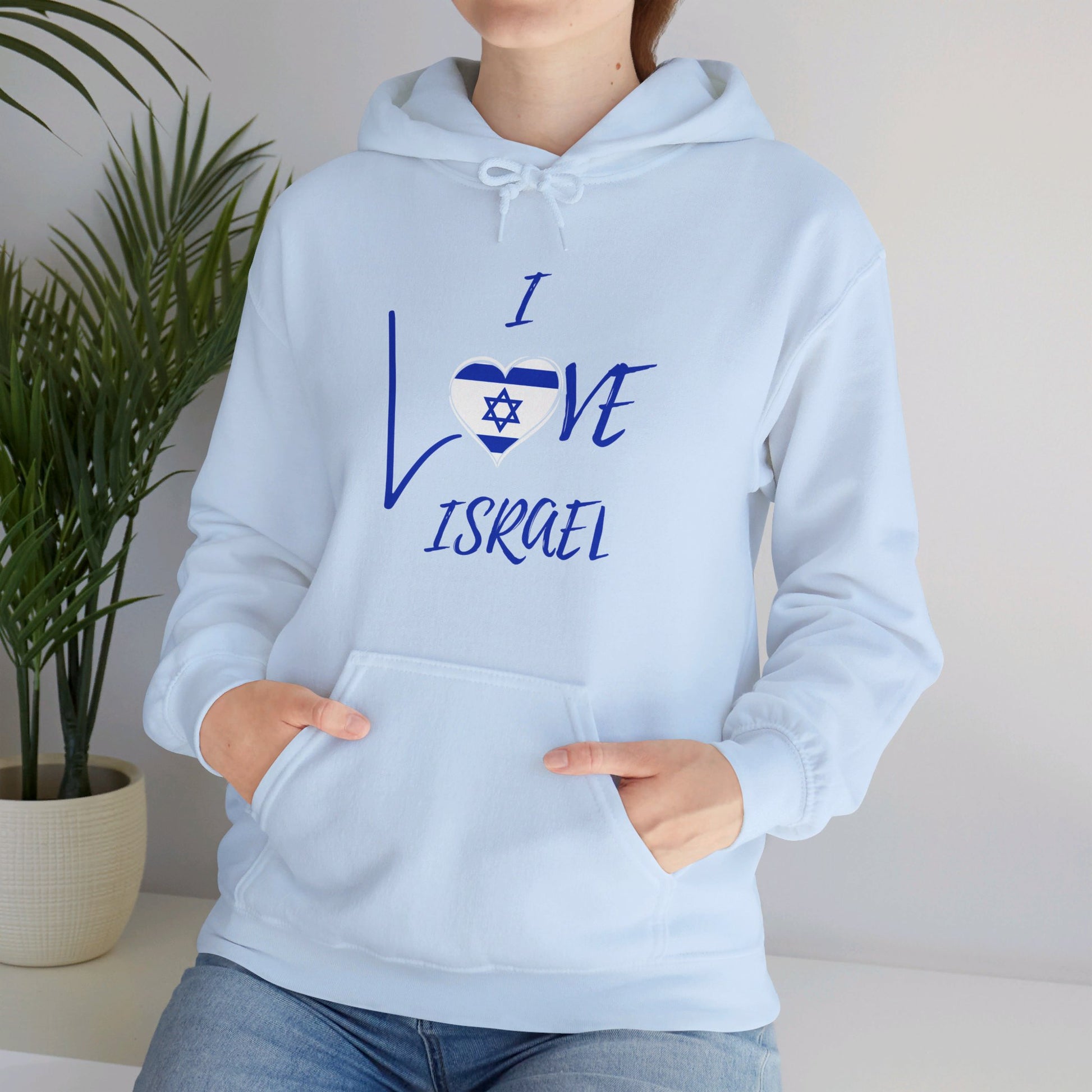 I Love Israel - Unisex Heavy Blend™ Hooded Sweatshirt - Israel Collection - The Gifted Jew