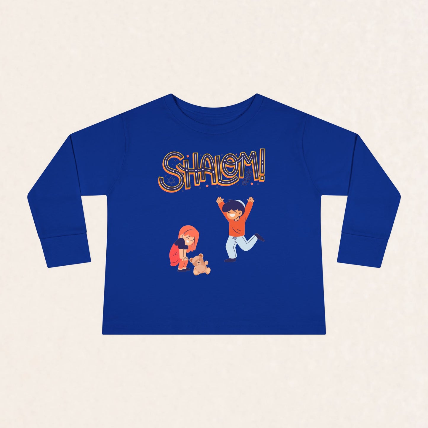 Shalom! - Toddler Long Sleeve Tee - Toddler Collection - The Gifted Jew