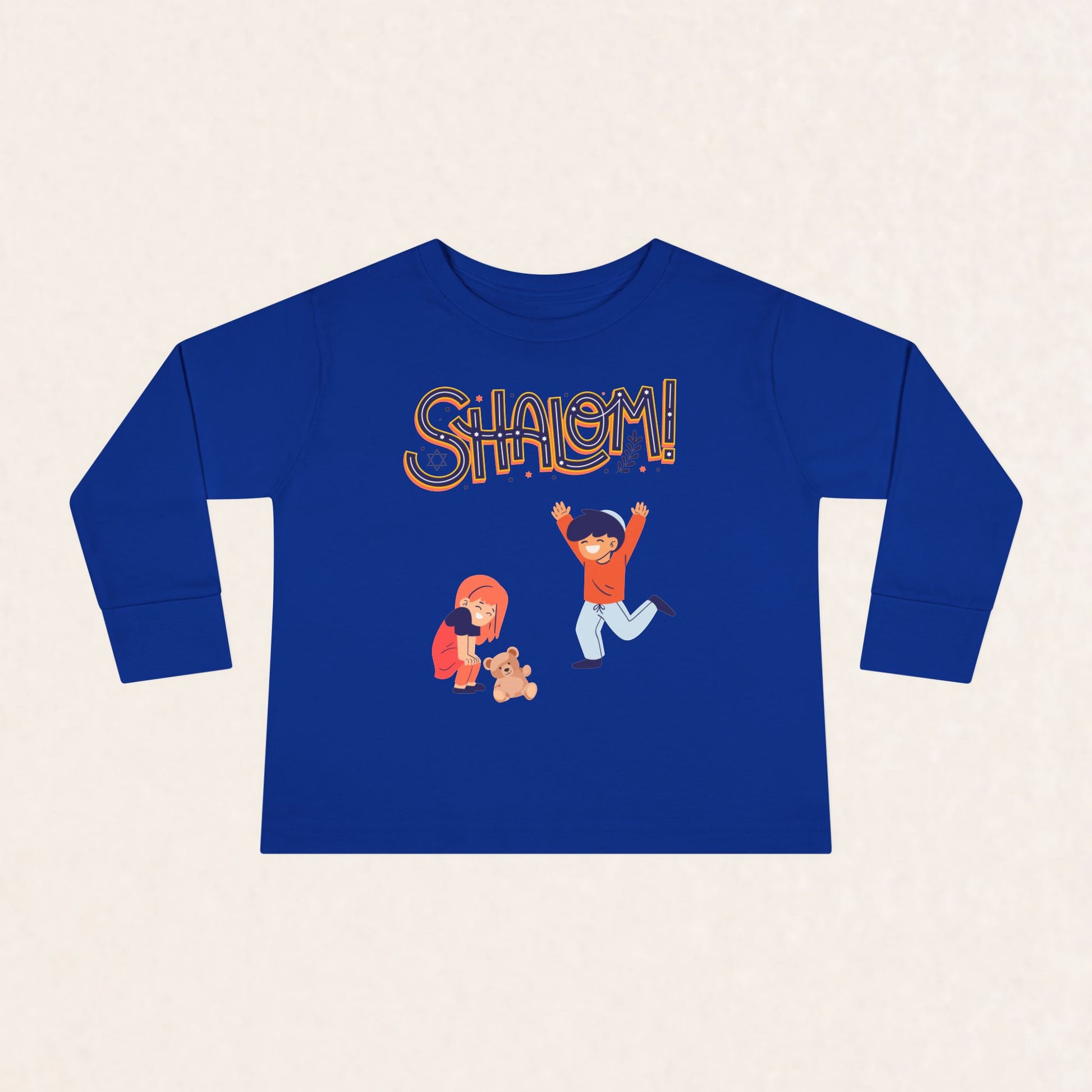 Shalom! - Toddler Long Sleeve Tee - Toddler Collection - The Gifted Jew