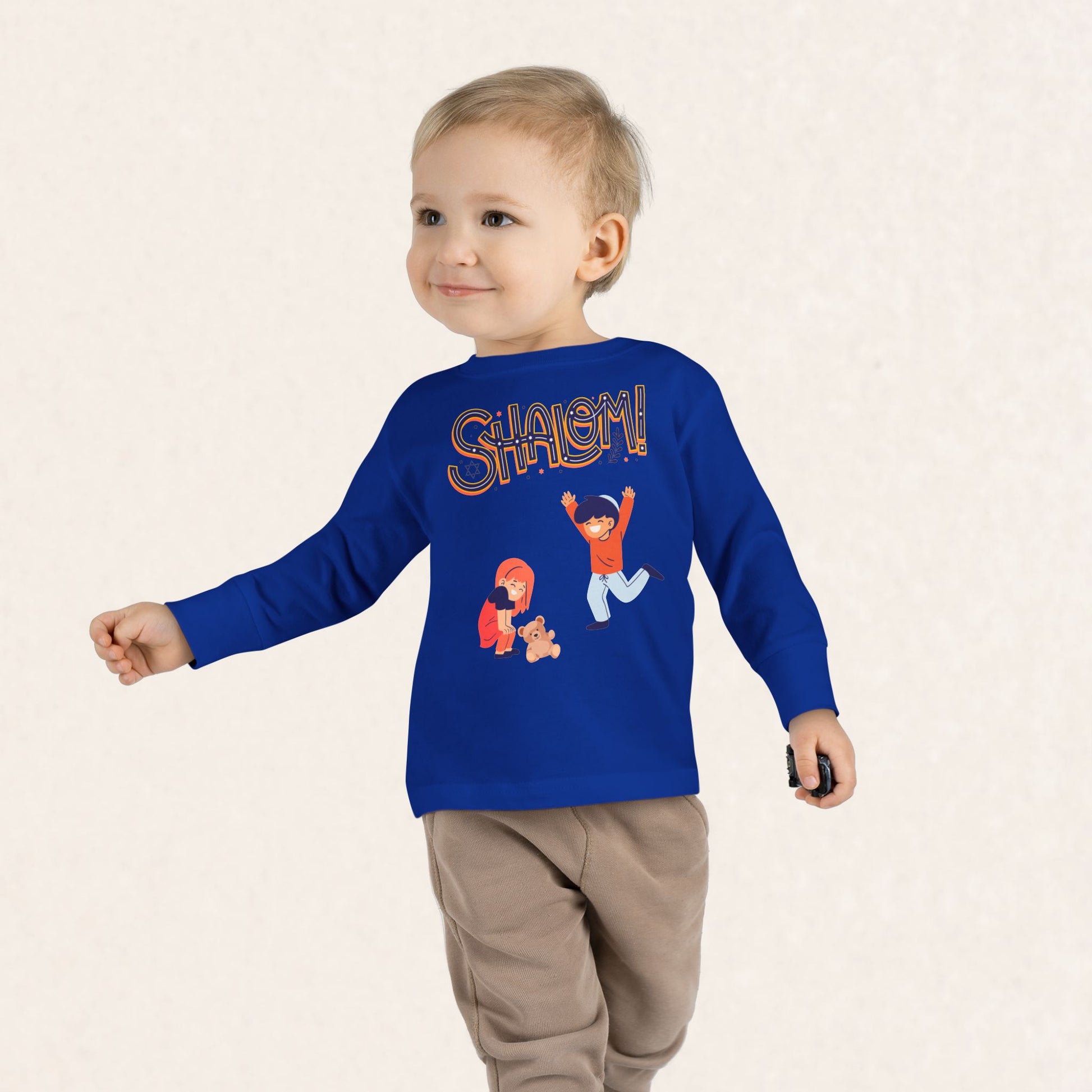 Shalom! - Toddler Long Sleeve Tee - Toddler Collection - The Gifted Jew