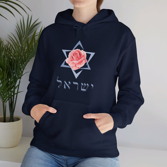 Israel - Star of David - Rose  - Unisex Heavy Blend™ Hooded Sweatshirt - Israel Collection - The Gifted Jew