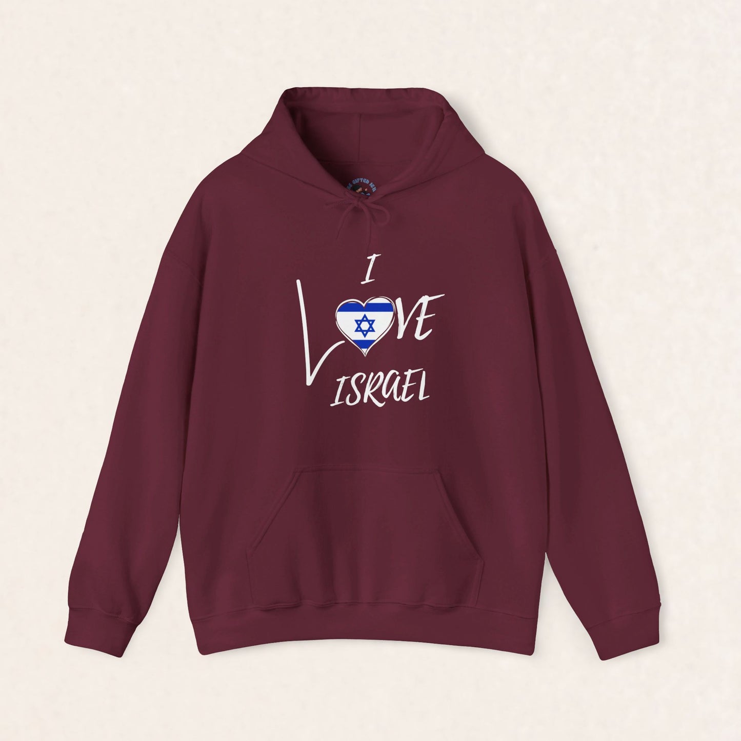 I Love Israel - Unisex Heavy Blend™ Hooded Sweatshirt - Israel Collection - The Gifted Jew