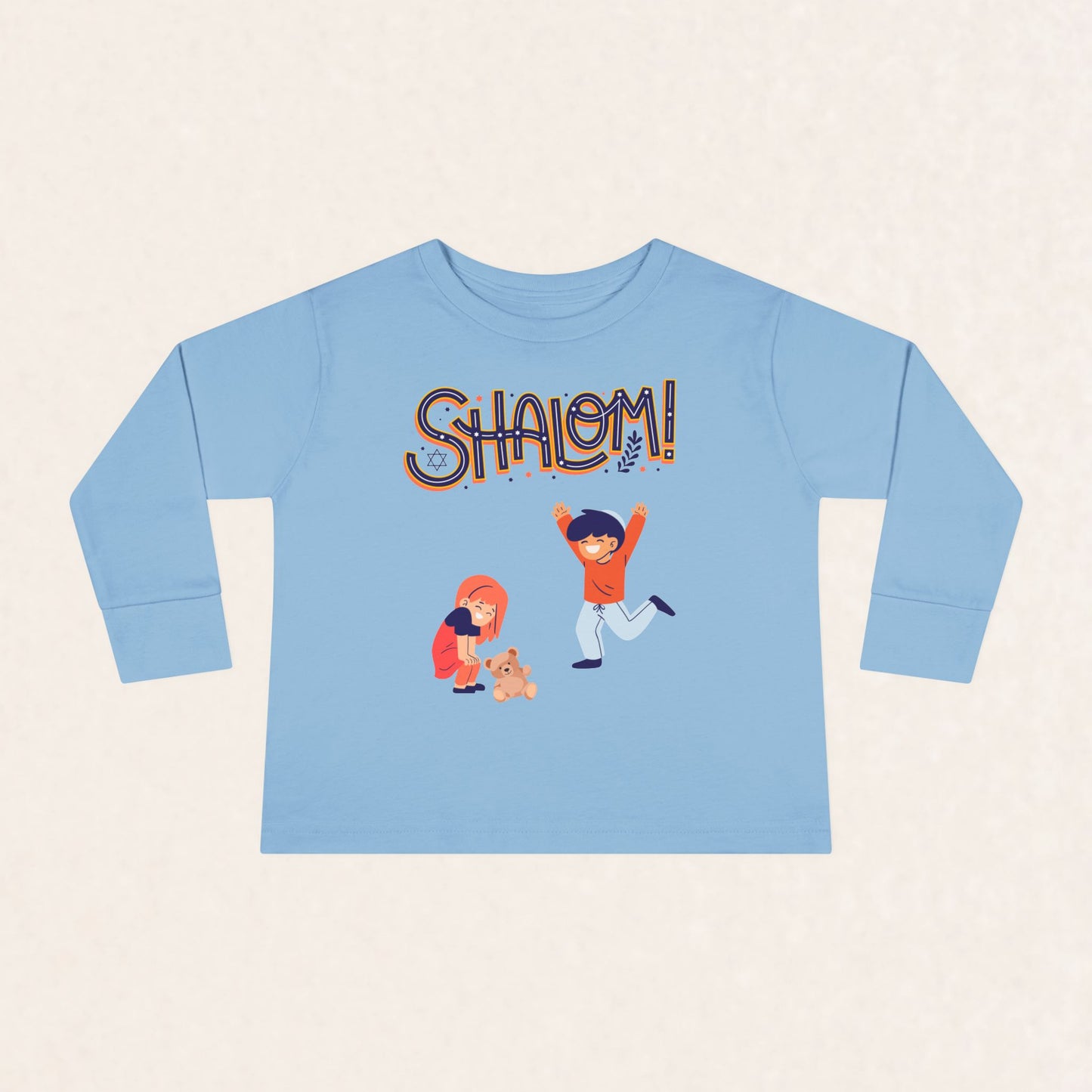 Shalom! - Toddler Long Sleeve Tee - Toddler Collection - The Gifted Jew