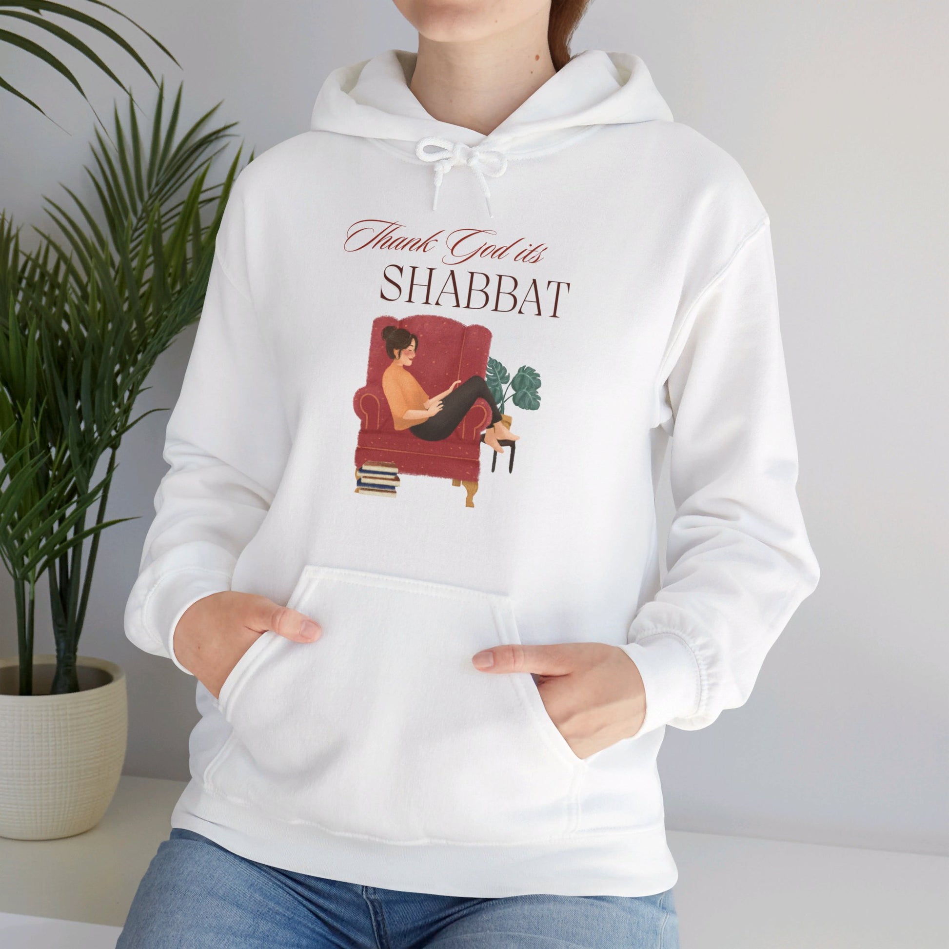 Thank God It's Shabbat - Unisex Heavy Blend™ Hooded Sweatshirt - Shabbat Collection - The Gifted Jew