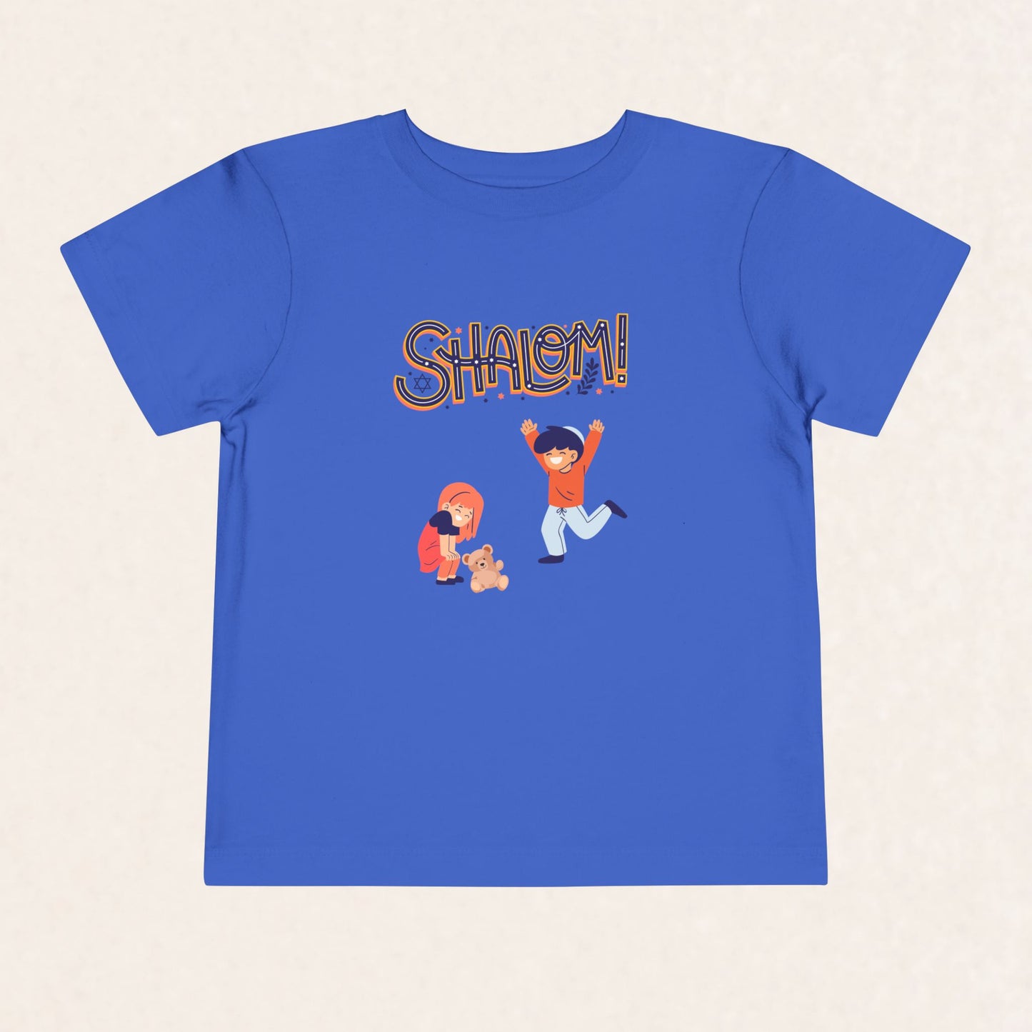 Shalom! - Children - Toddler Short Sleeve Tee - The Gifted Jew