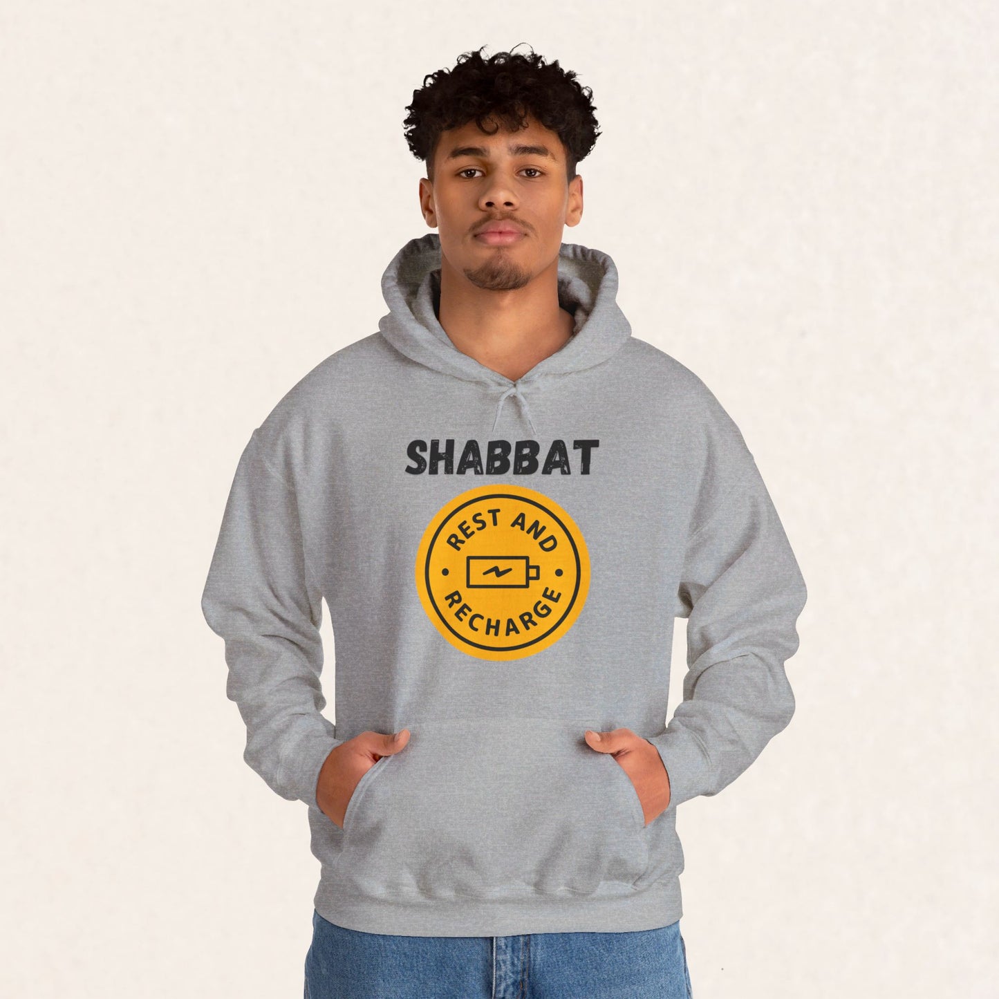 Shabbat - Rest and Recharge - Unisex Heavy Blend™ Hooded Sweatshirt - Shabbat Collection - The Gifted Jew