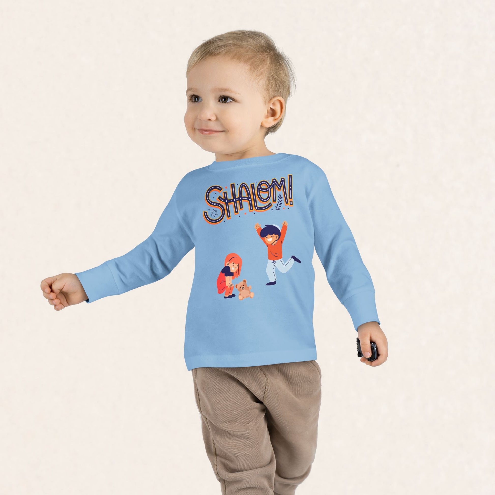 Shalom! - Toddler Long Sleeve Tee - Toddler Collection - The Gifted Jew