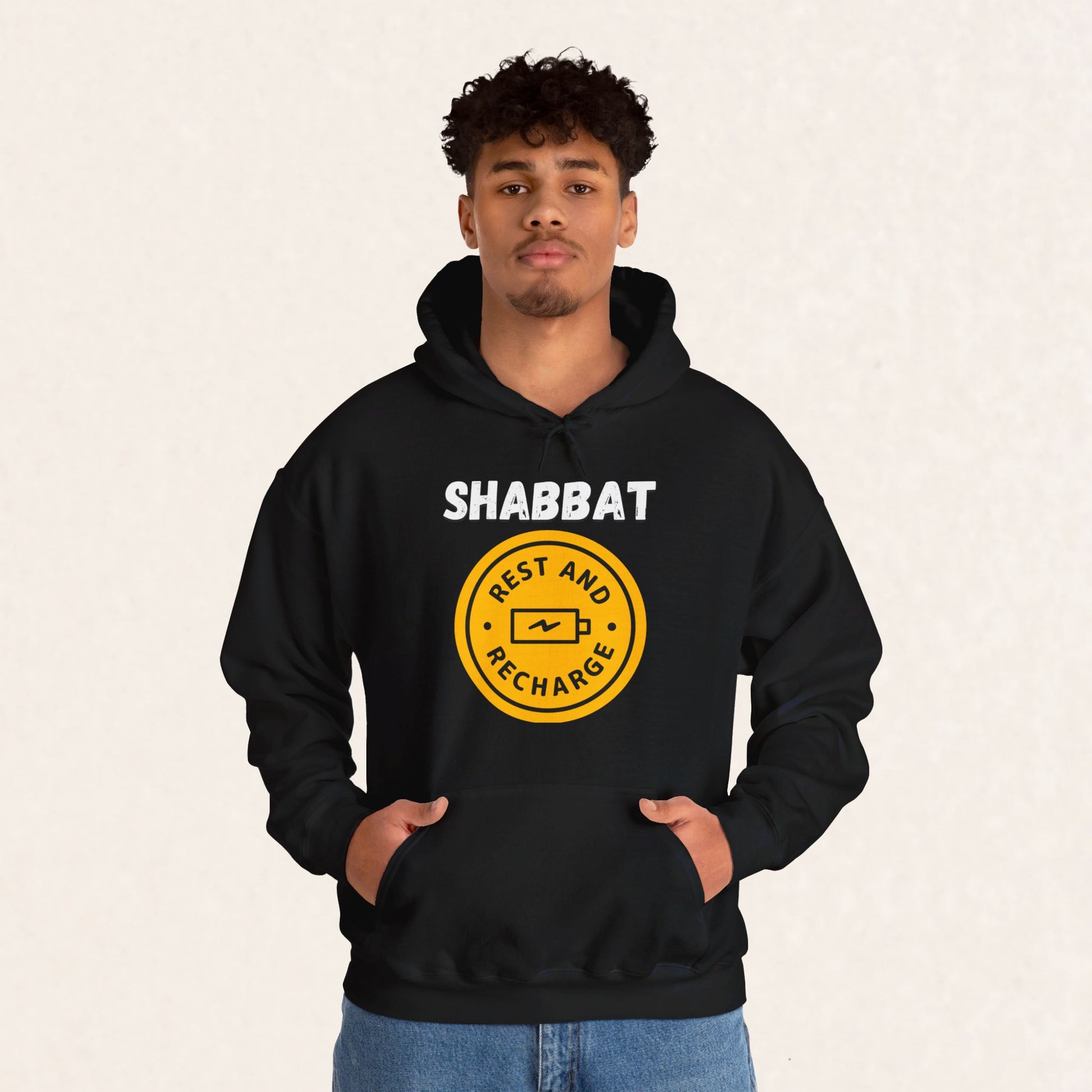 Shabbat - Rest and Recharge - Unisex Heavy Blend™ Hooded Sweatshirt - Shabbat Collection - The Gifted Jew