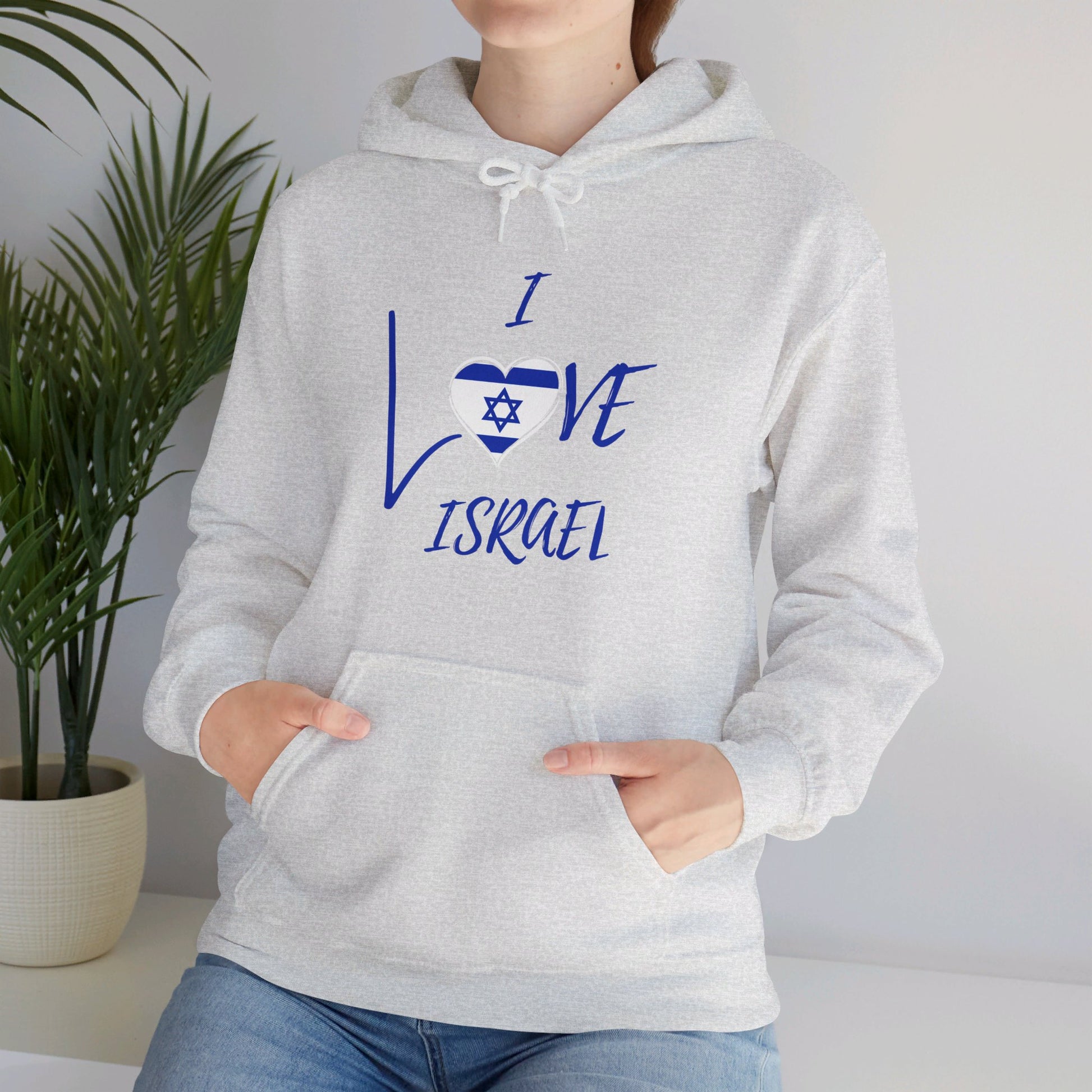 I Love Israel - Unisex Heavy Blend™ Hooded Sweatshirt - Israel Collection - The Gifted Jew