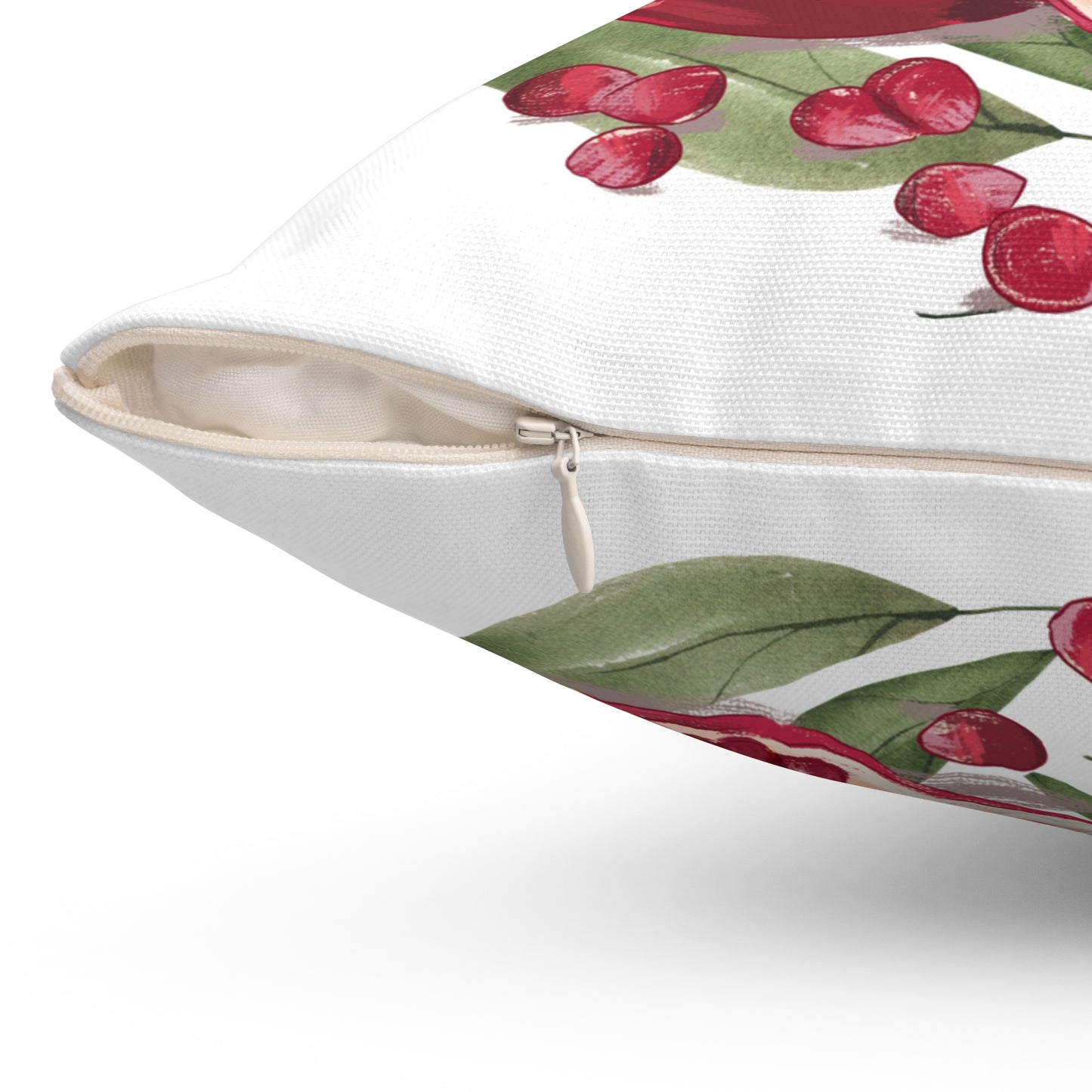 Shana Tova  Pomegranate - Spun Polyester Square Pillow - Rosh HaSHana Collection - The Gifted Jew