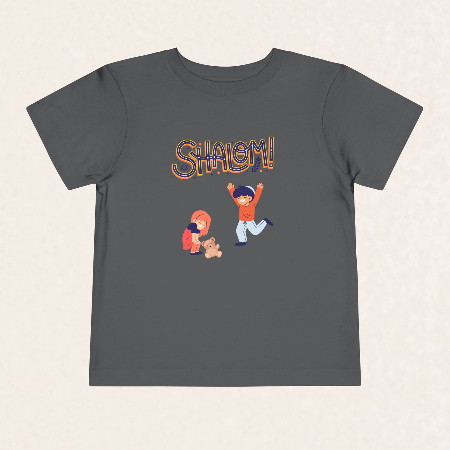 Shalom! - Children - Toddler Short Sleeve Tee - The Gifted Jew