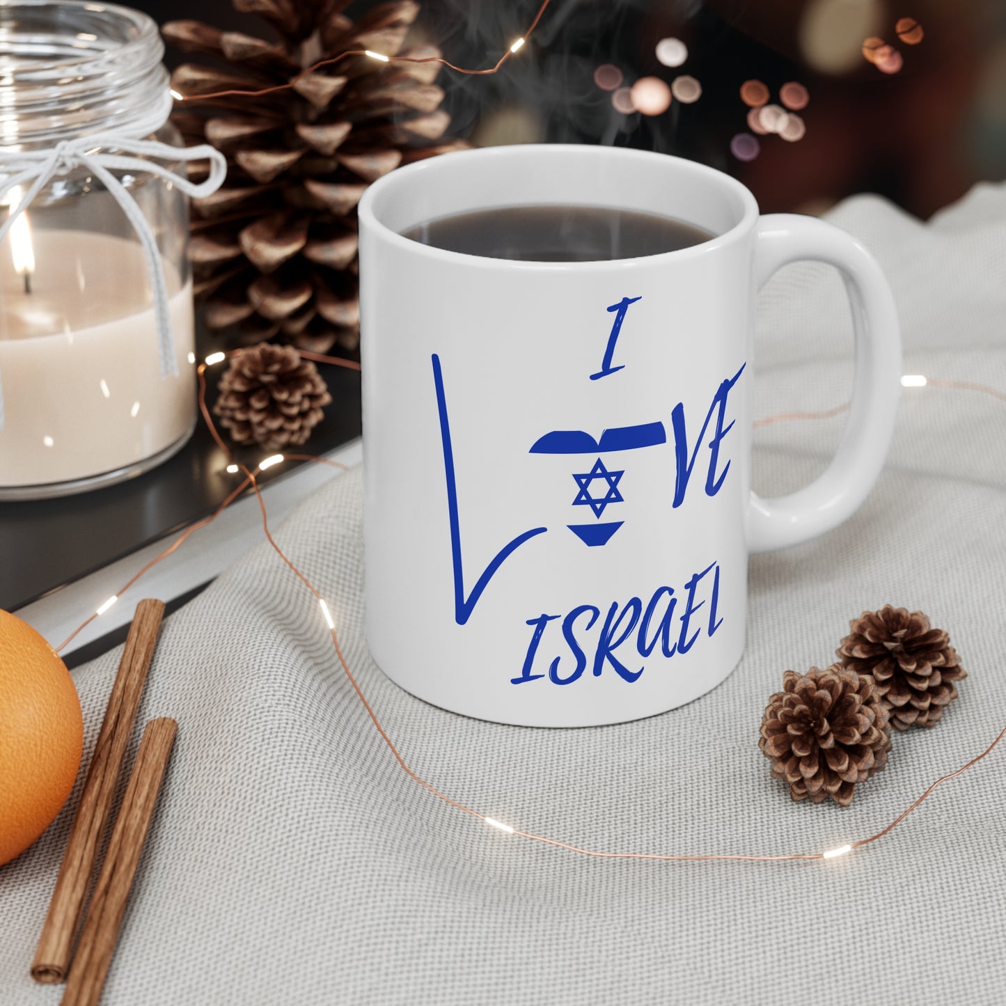 I Love Israel Mug 11oz - The Gifted Jew