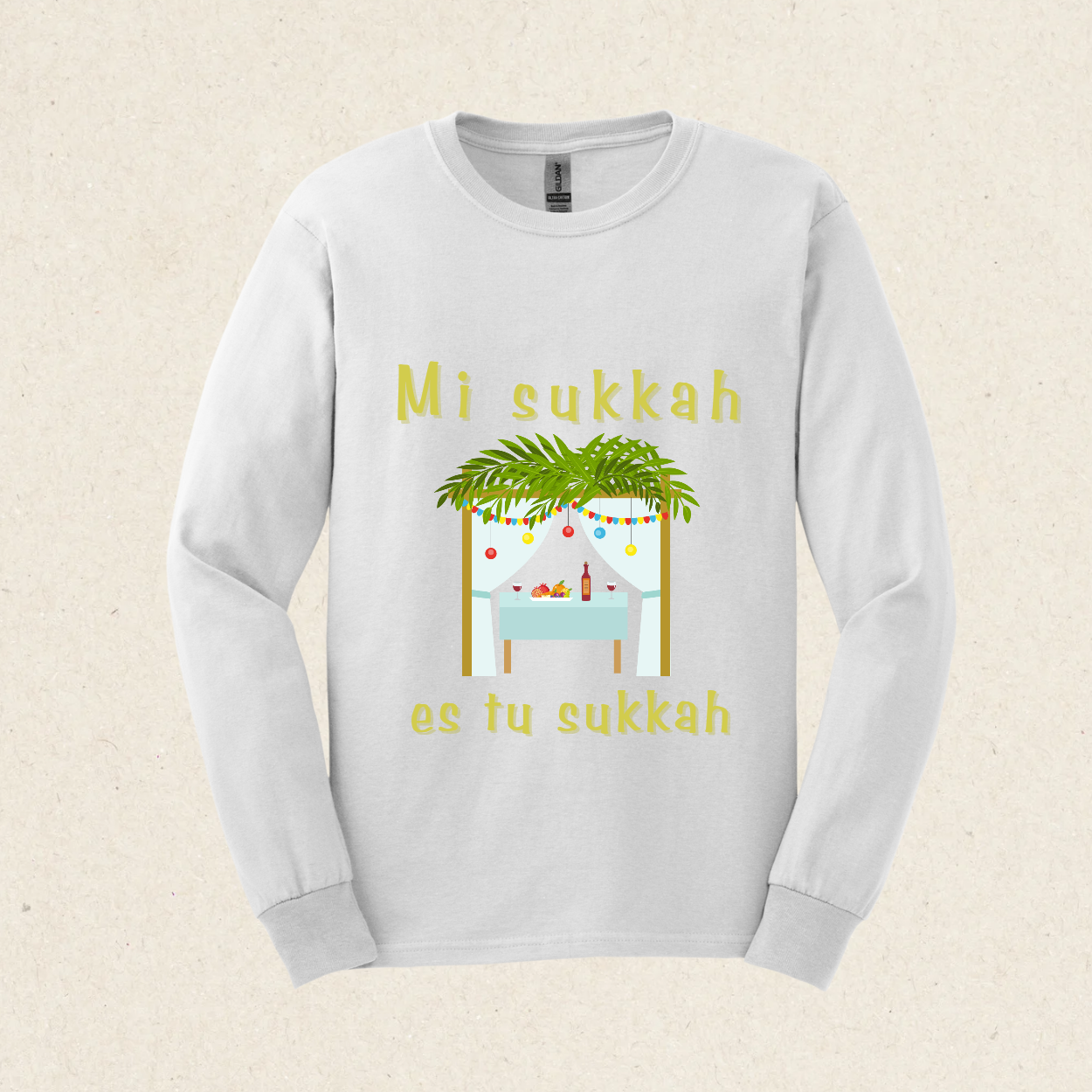 Mi Sukkah es Tu Sukkah -  Ultra Cotton Long Sleeve Tee - Sukkot Collection - The Gifted Jew