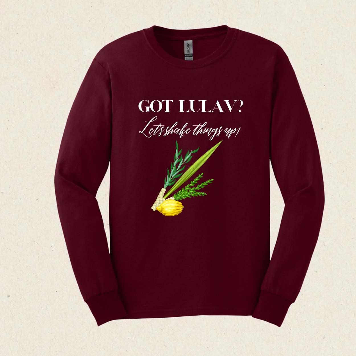 Got Lulav? Let's Shake Things Up -  Ultra Cotton Long Sleeve Tee - Sukkot Collection - The Gifted Jew